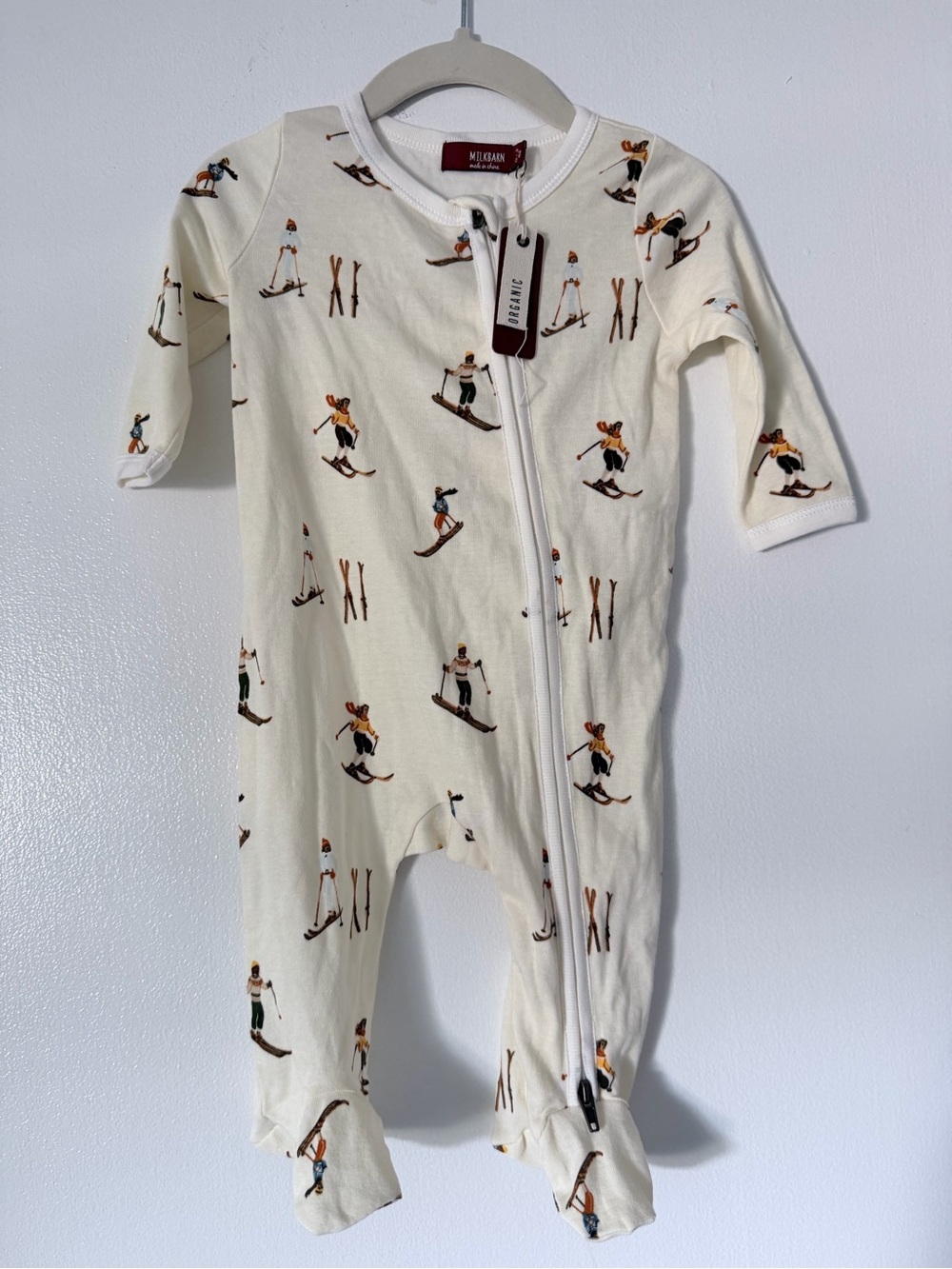 Milkbarn Cream Ski Print One-Piece